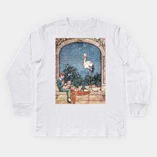 The Storks by William Heath Robinson Kids Long Sleeve T-Shirt